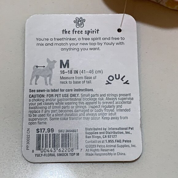 Youly Floral Smock Pet Top M 16-18 In Lightweight Stretchy Pink The Free Spirit - Picture 4 of 4